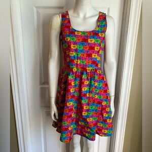 Cute Retro vintage style dress pop colorful